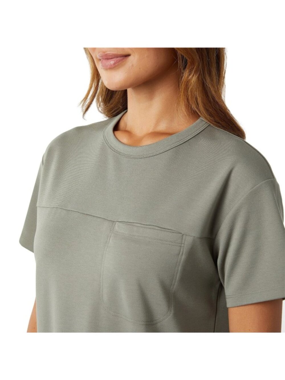 NWT 32 Degrees Cool Women's S Green Short-Sleeve T-Shirt Dress C0592 - Picture 3 of 13